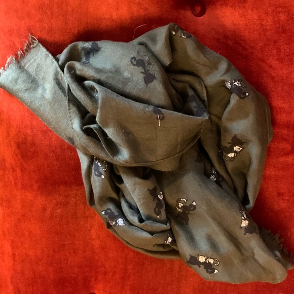 Vintage Accessories - 🌺Free w/ Purchase🌺Vintage Glitter Kitties Scarf